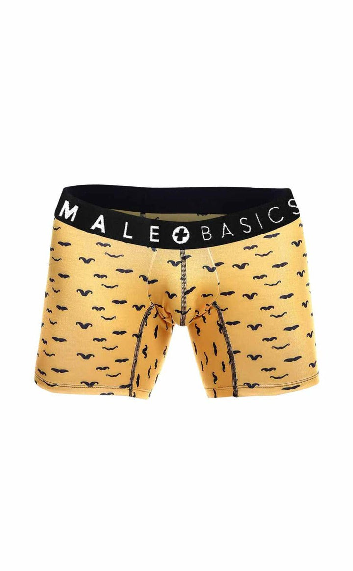 MaleBasics 3-Pack Boxer Briefs – Stache Print Stretch Viscose Underwear