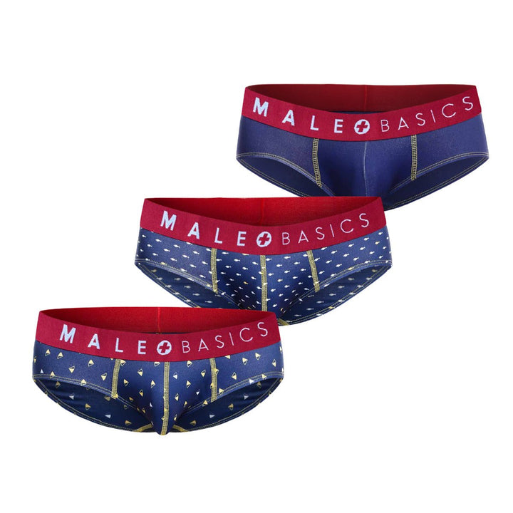 MaleBasics 3-Pack Boats Boxer Brief – Soft Sublimated Viscose Men's Underwear Bundle