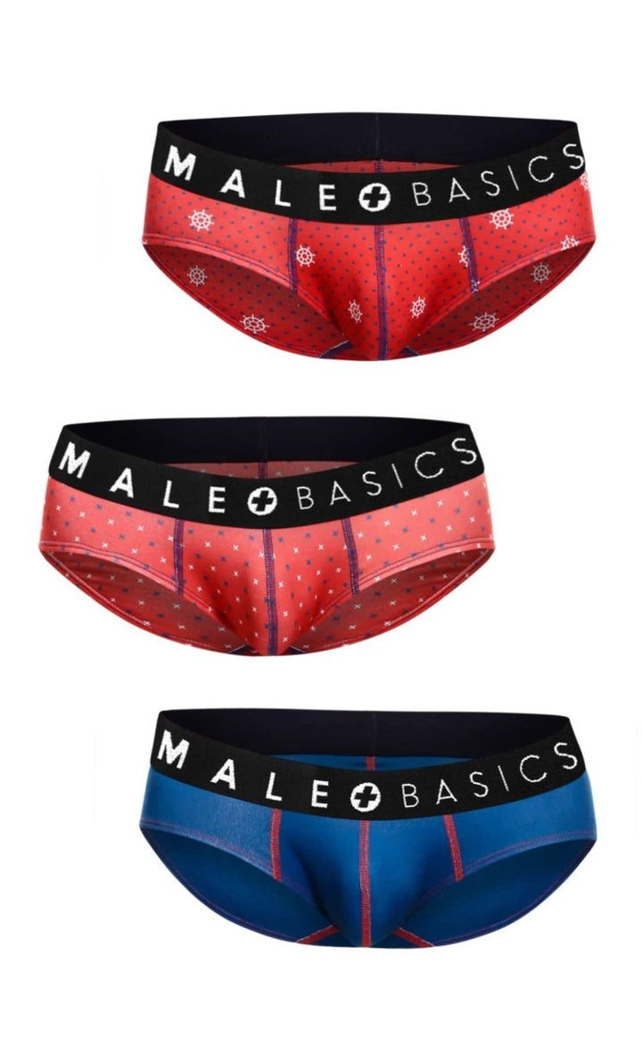 MaleBasics Men's 3-Pack Printed Briefs – Timon Collection Sustainable Viscose Underwear