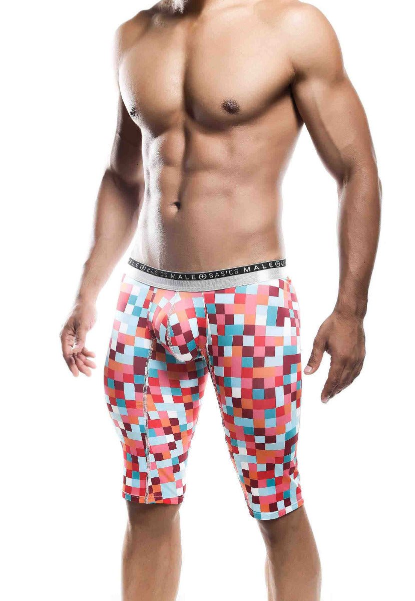 MaleBasics Santorini Edition Boxer Briefs - Blue & White Mosaic Anti-Chafe Underwear