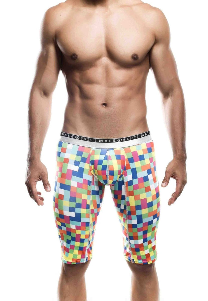 MaleBasics Santorini Edition Boxer Briefs - Blue & White Mosaic Anti-Chafe Underwear