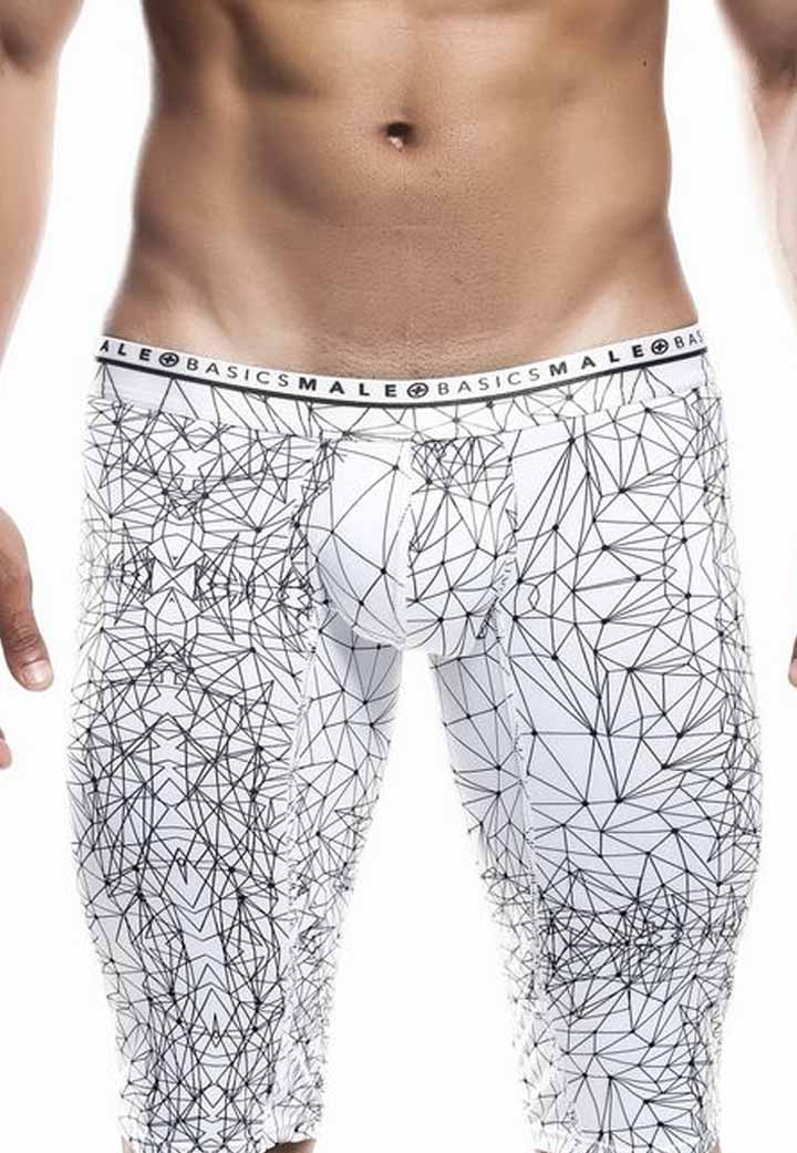 MaleBasics Santorini Edition Boxer Briefs - Blue & White Mosaic Anti-Chafe Underwear