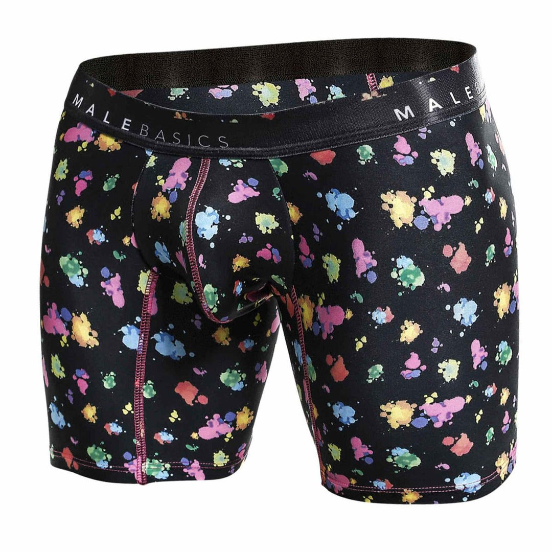 MaleBasics Boxer Brief Hipster Black Splash – Ultra-Soft Microfiber Men’s Underwear