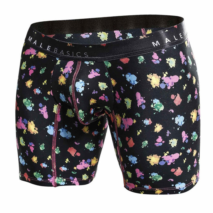 MaleBasics Boxer Brief Hipster Black Splash – Ultra-Soft Microfiber Men’s Underwear