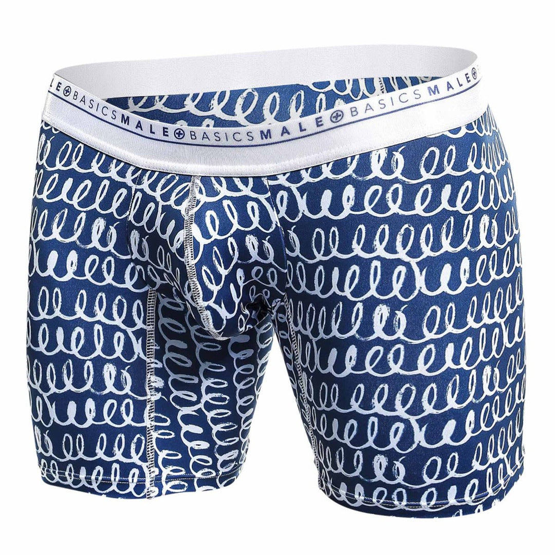 MaleBasics Crete Edition Boxer Briefs - Anti-Chafe Mediterranean Mosaic Print