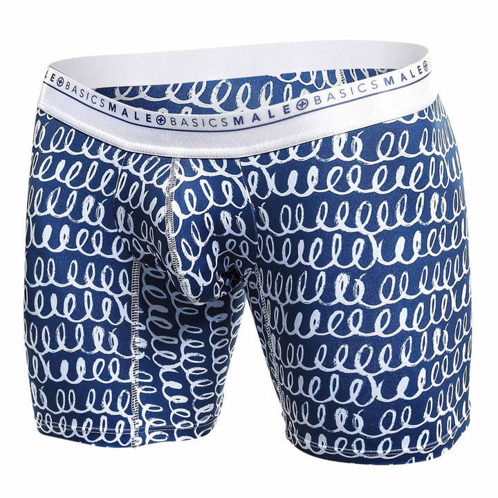 MaleBasics Crete Edition Boxer Briefs - Anti-Chafe Mediterranean Mosaic Print