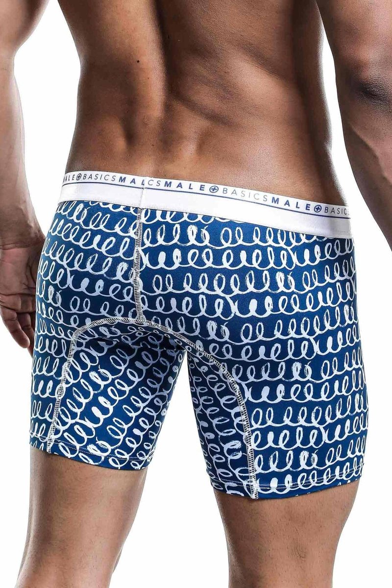 MaleBasics Crete Edition Boxer Briefs - Anti-Chafe Mediterranean Mosaic Print