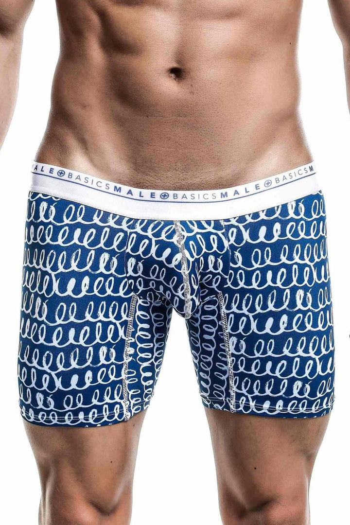 MaleBasics Crete Edition Boxer Briefs - Anti-Chafe Mediterranean Mosaic Print