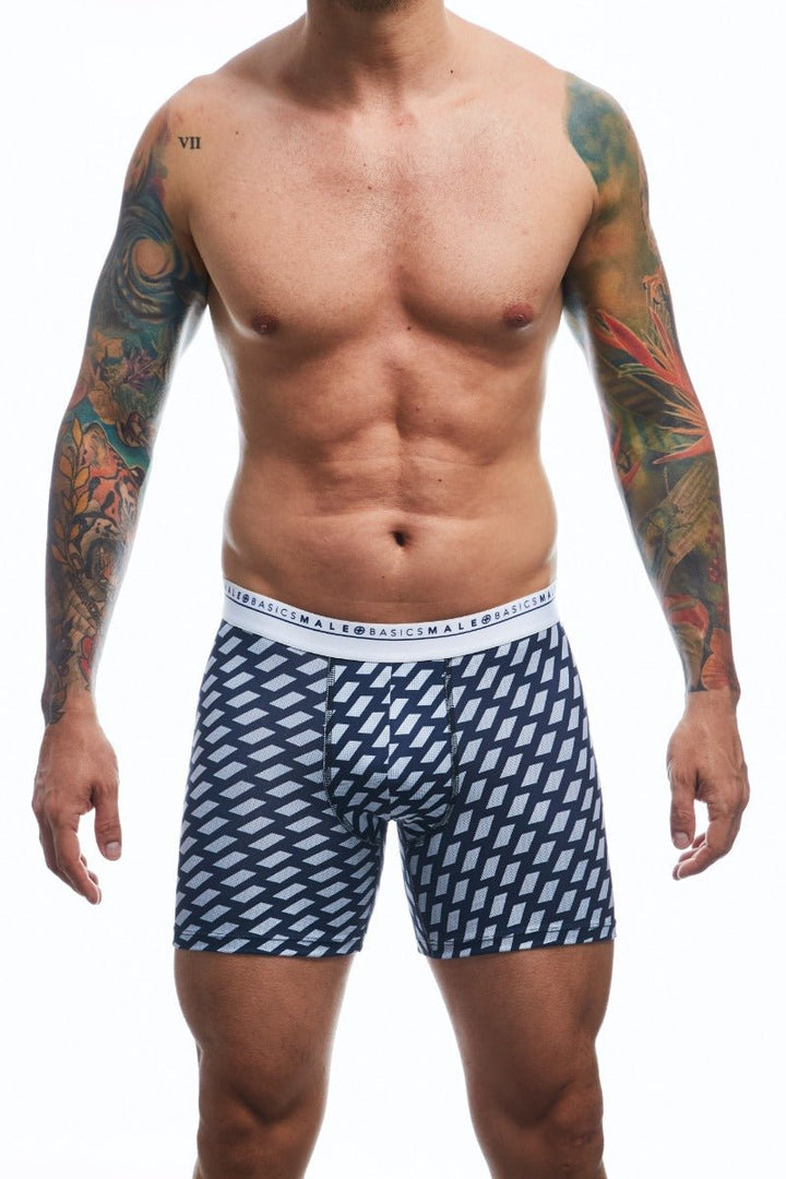 Malebasics Men's Formula 1 Racer Boxer Brief – Sporty Stretch Performance Underwear