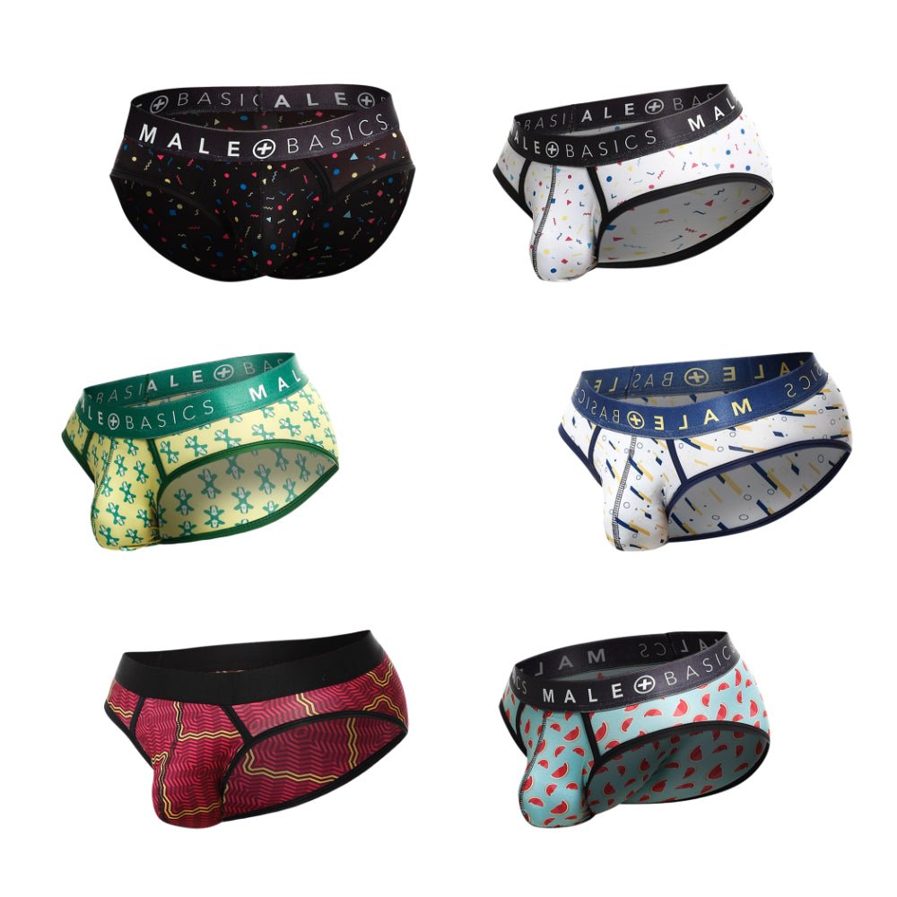 MaleBasics Men's Sexy Pouch Brief – Lightweight Support in Multi-Patterns (Final Sale)