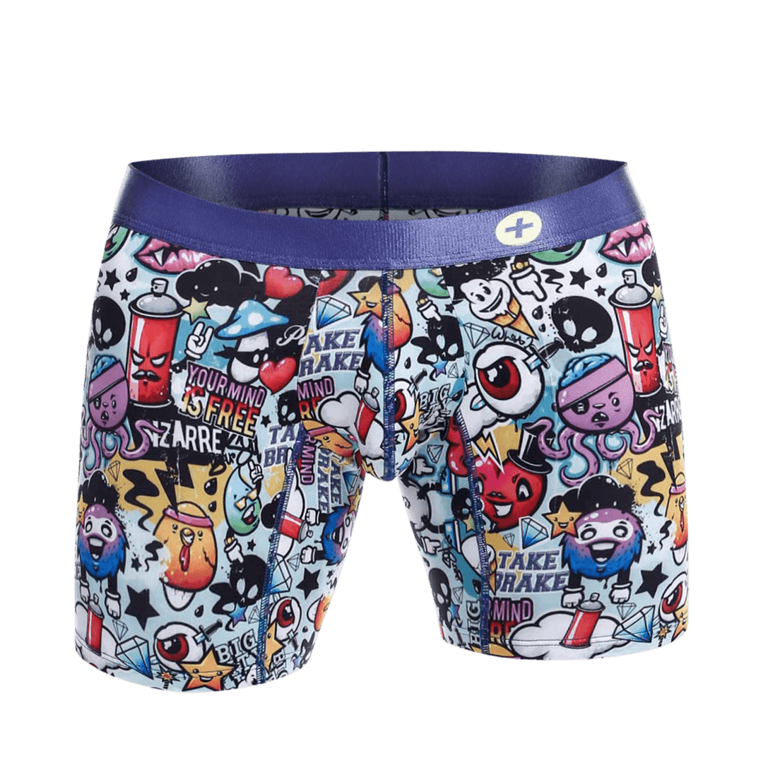 MaleBasics Men's Hipster Boxer Brief Comics – Low Rise Comic Print Underwear for Men