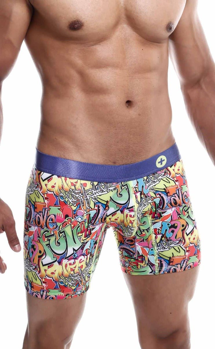 MaleBasics Men's Hipster Boxer Brief Comics – Low Rise Comic Print Underwear for Men