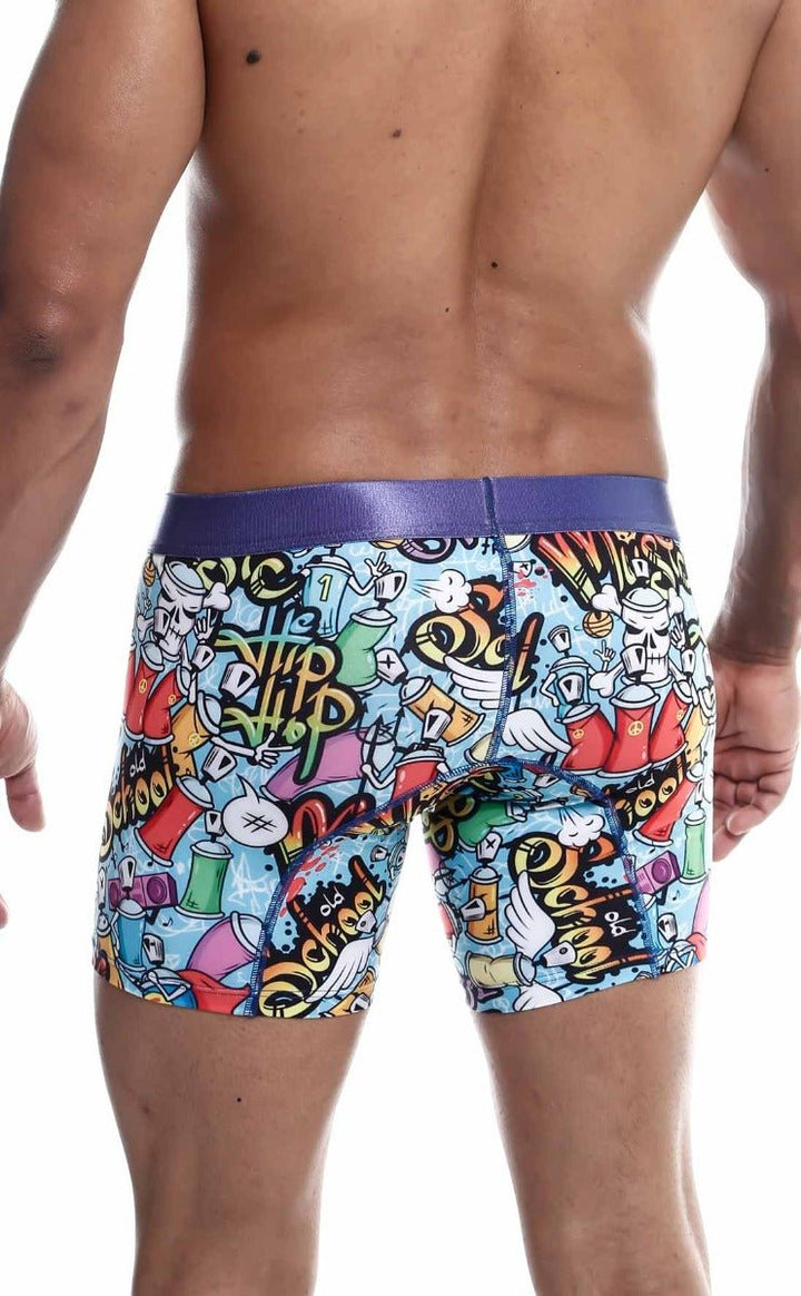 MaleBasics Men's Hipster Boxer Brief Comics – Low Rise Comic Print Underwear for Men