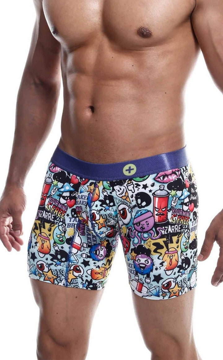 MaleBasics Men's Hipster Boxer Brief Comics – Low Rise Comic Print Underwear for Men