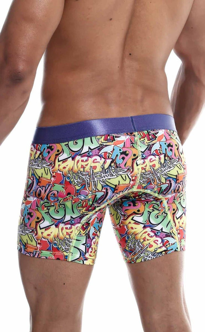 MaleBasics Men's Hipster Boxer Brief Comics – Low Rise Comic Print Underwear for Men