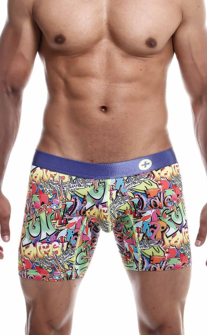 MaleBasics Men's Hipster Boxer Brief Comics – Low Rise Comic Print Underwear for Men