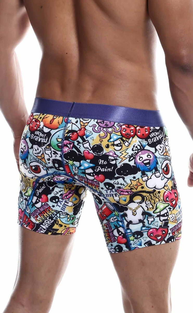 MaleBasics Men's Hipster Boxer Brief Comics – Low Rise Comic Print Underwear for Men