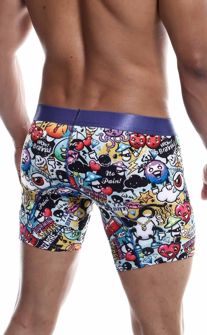 MaleBasics Men's Hipster Boxer Brief Comics – Low Rise Comic Print Underwear for Men