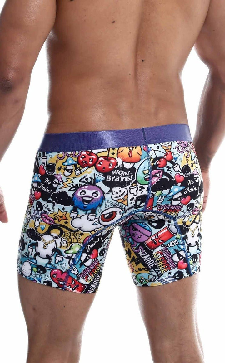 MaleBasics Men's Hipster Boxer Brief Comics – Low Rise Comic Print Underwear for Men