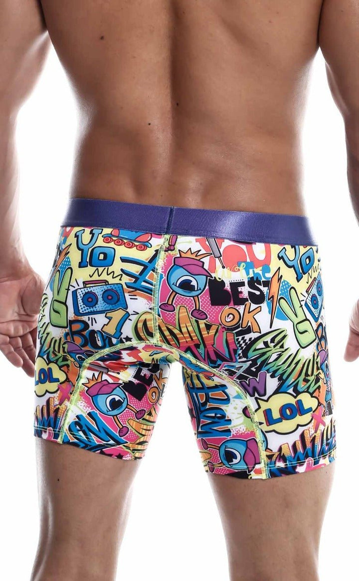 MaleBasics Men's Hipster Boxer Brief Comics – Low Rise Comic Print Underwear for Men
