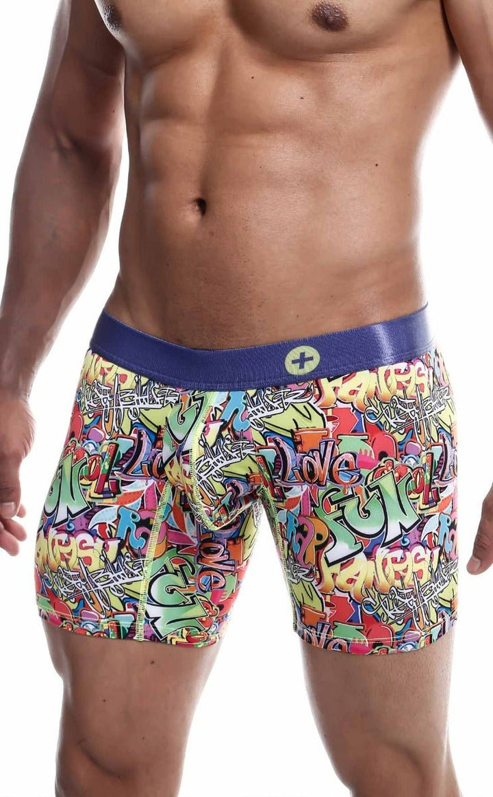 MaleBasics Men's Hipster Boxer Brief Comics – Low Rise Comic Print Underwear for Men