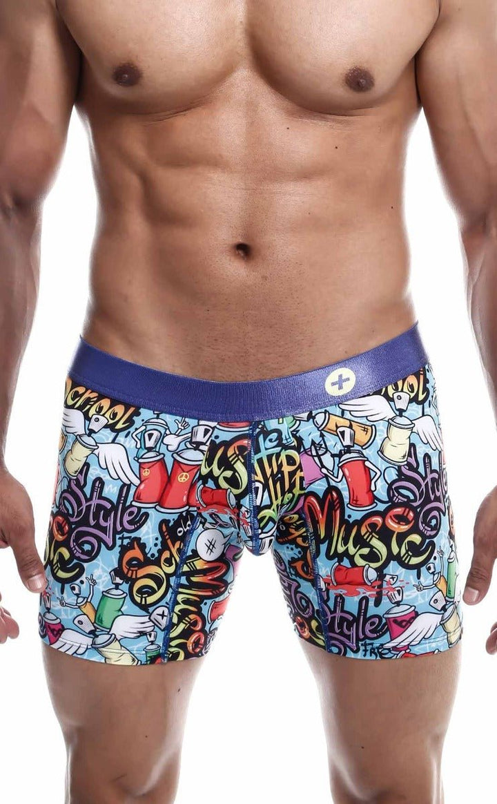 MaleBasics Men's Hipster Boxer Brief Comics – Low Rise Comic Print Underwear for Men