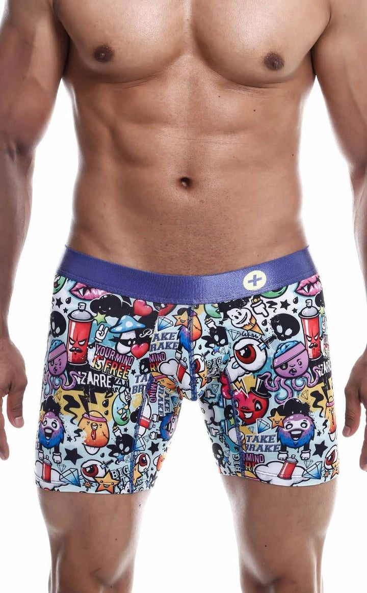 MaleBasics Men's Hipster Boxer Brief Comics – Low Rise Comic Print Underwear for Men