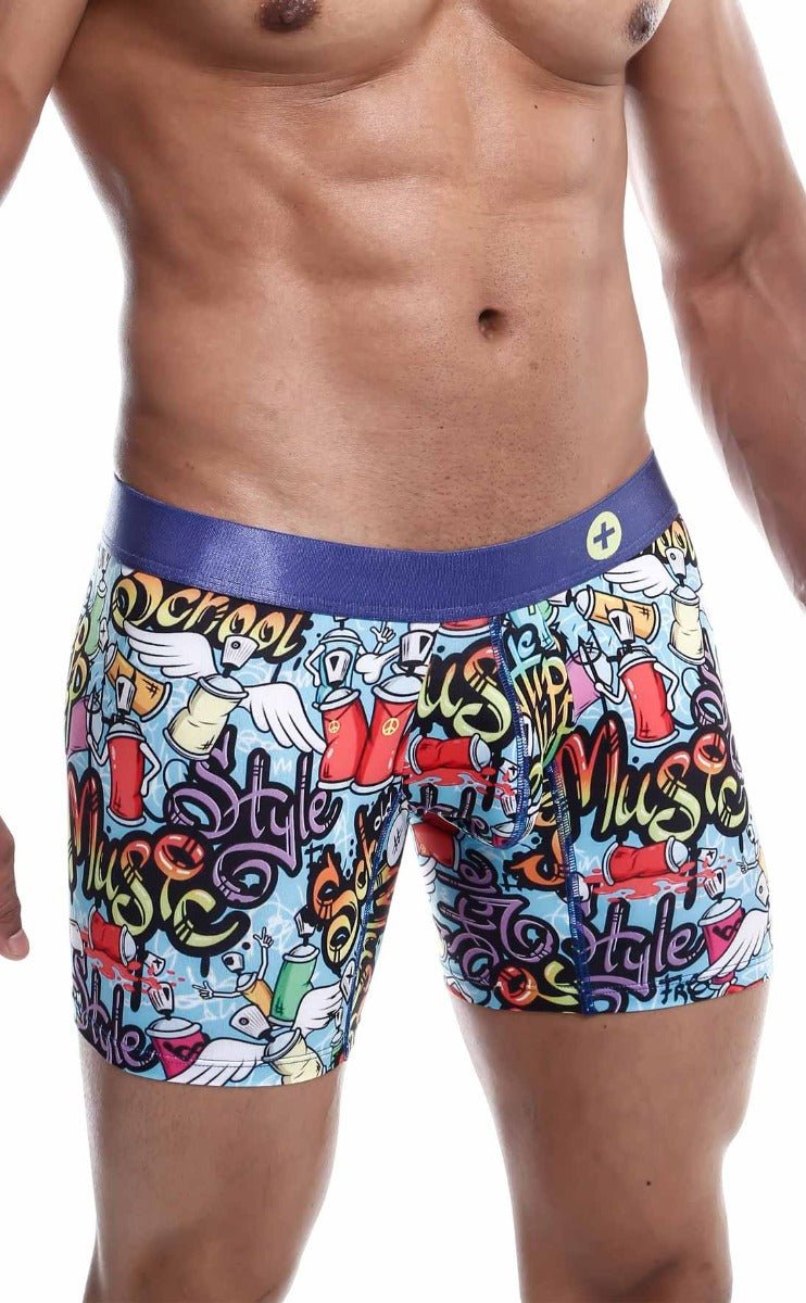 MaleBasics Men's Hipster Boxer Brief Comics – Low Rise Comic Print Underwear for Men