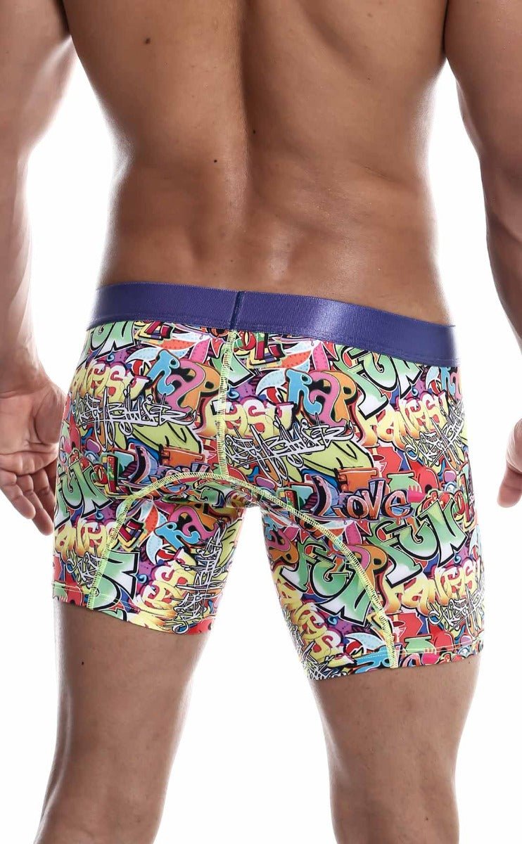 MaleBasics Men's Hipster Boxer Brief Comics – Low Rise Comic Print Underwear for Men