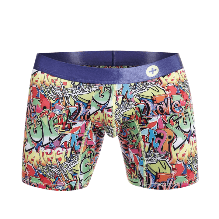 MaleBasics Men's Hipster Boxer Brief Comics – Low Rise Comic Print Underwear for Men