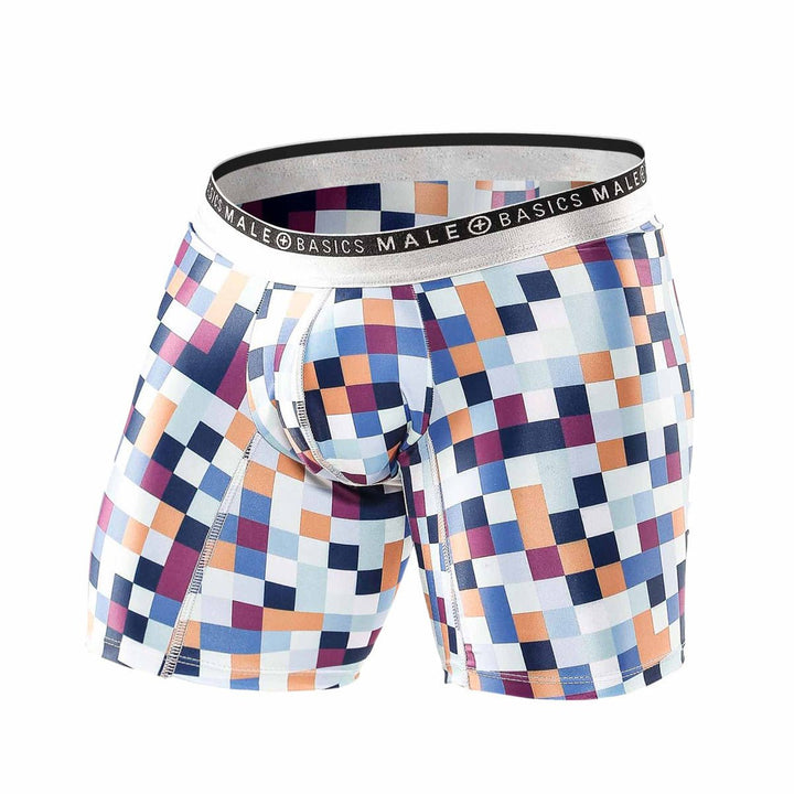 Malebasics Hipster Boxer Briefs - Pixels Print Microfiber