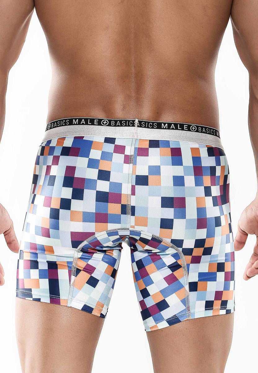Malebasics Hipster Boxer Briefs - Pixels Print Microfiber