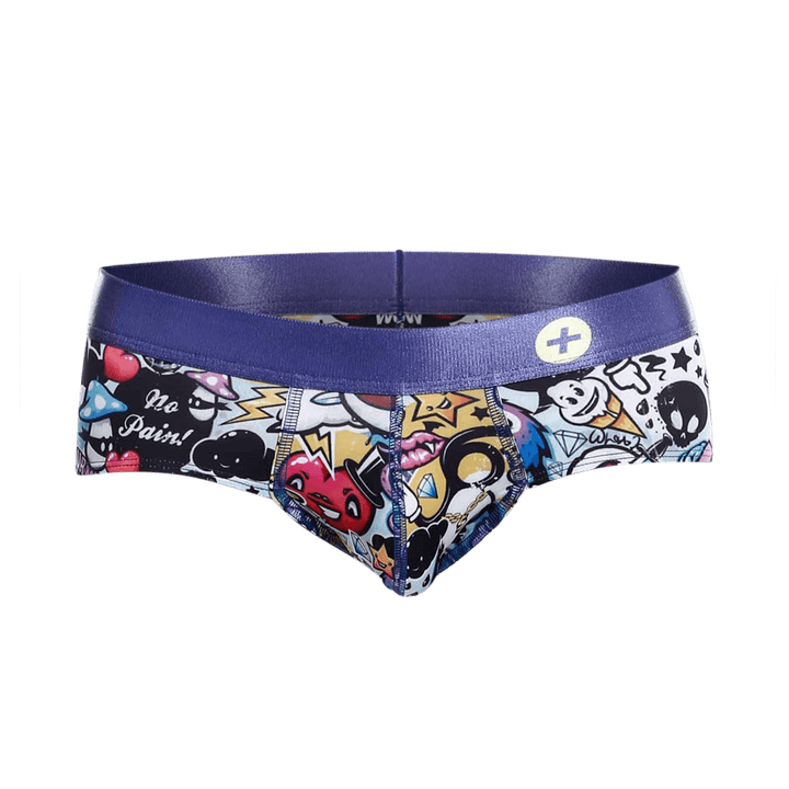 MaleBasics Hipster Brief Comics – Low-Rise Mid-Thigh Men’s Designer Underwear