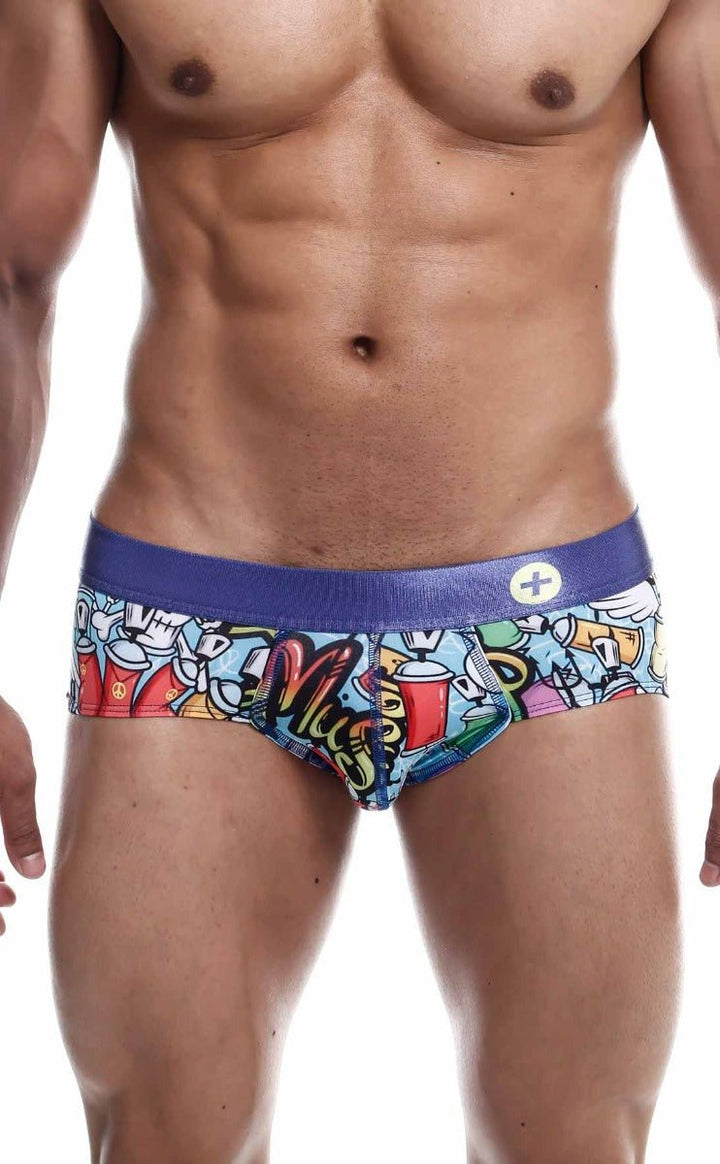 MaleBasics Hipster Brief Comics – Low-Rise Mid-Thigh Men’s Designer Underwear