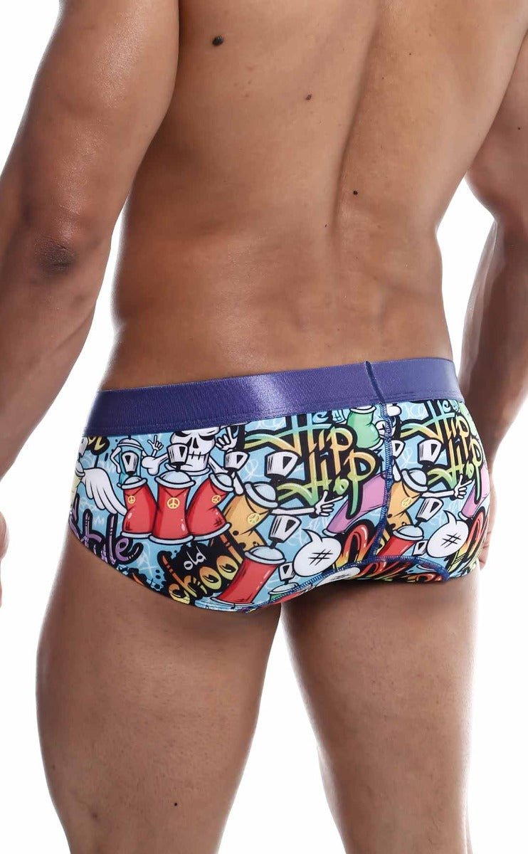 MaleBasics Hipster Brief Comics – Low-Rise Mid-Thigh Men’s Designer Underwear