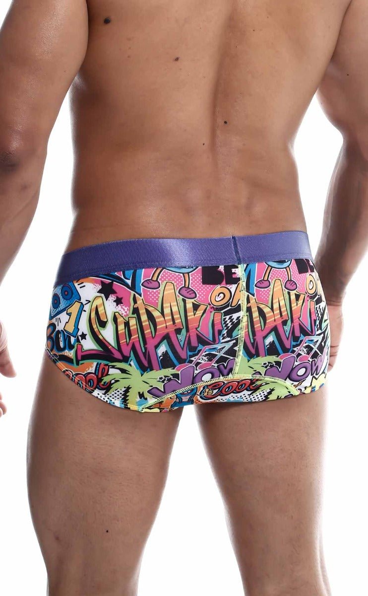 MaleBasics Hipster Brief Comics – Low-Rise Mid-Thigh Men’s Designer Underwear