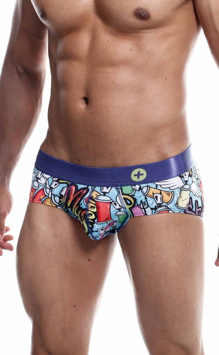 MaleBasics Hipster Brief Comics – Low-Rise Mid-Thigh Men’s Designer Underwear