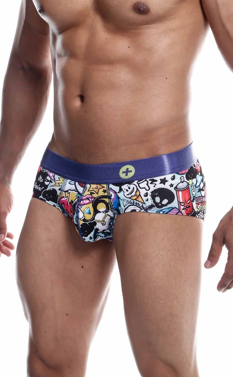 MaleBasics Hipster Brief Comics – Low-Rise Mid-Thigh Men’s Designer Underwear