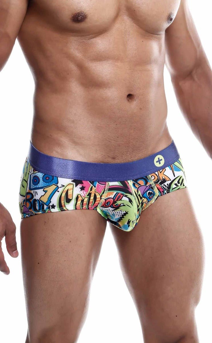 MaleBasics Hipster Brief Comics – Low-Rise Mid-Thigh Men’s Designer Underwear