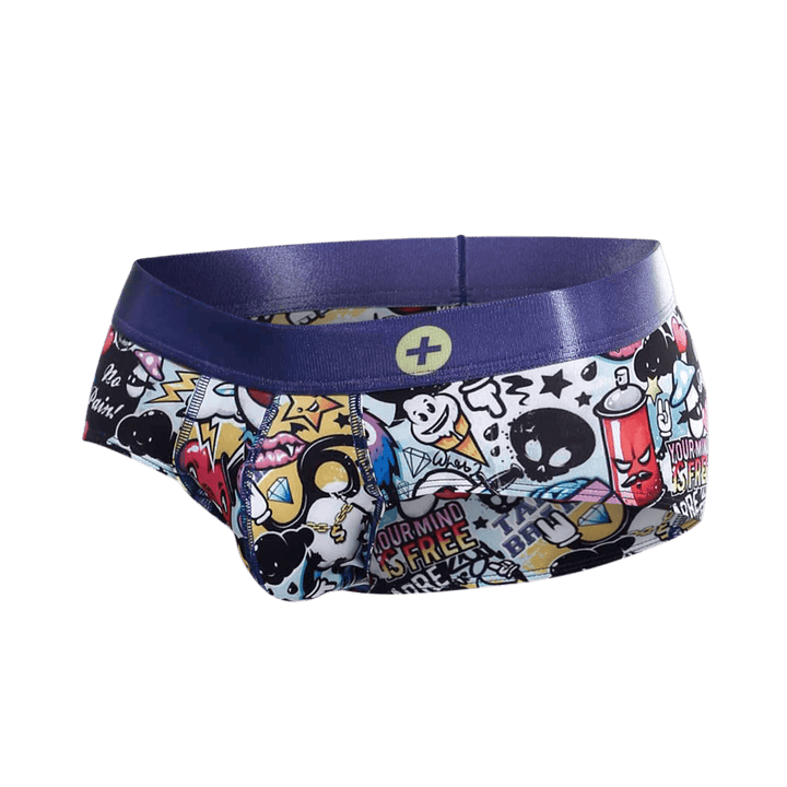 MaleBasics Hipster Brief Comics – Low-Rise Mid-Thigh Men’s Designer Underwear