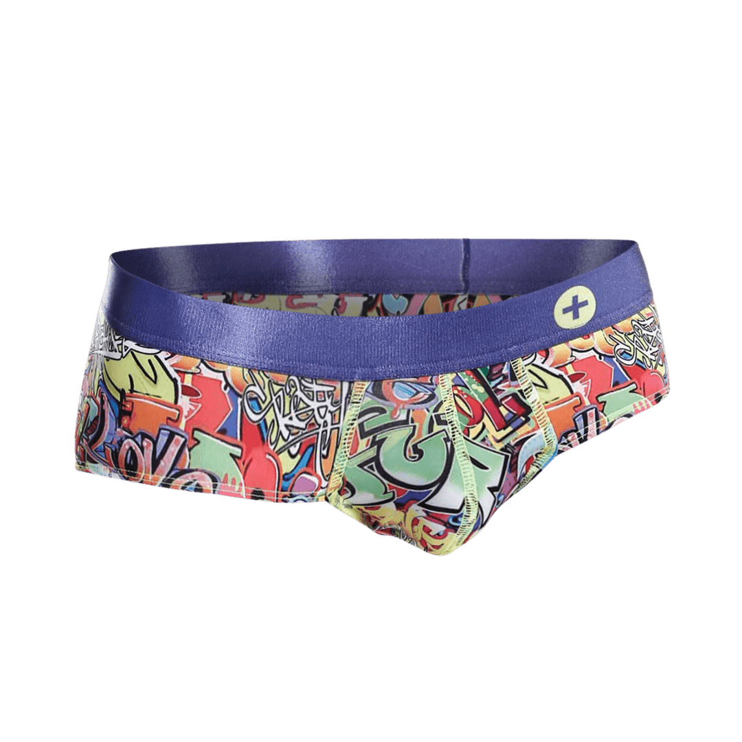 MaleBasics Hipster Brief Comics – Low-Rise Mid-Thigh Men’s Designer Underwear