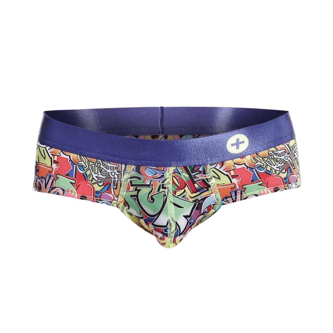 MaleBasics Hipster Brief Comics – Low-Rise Mid-Thigh Men’s Designer Underwear