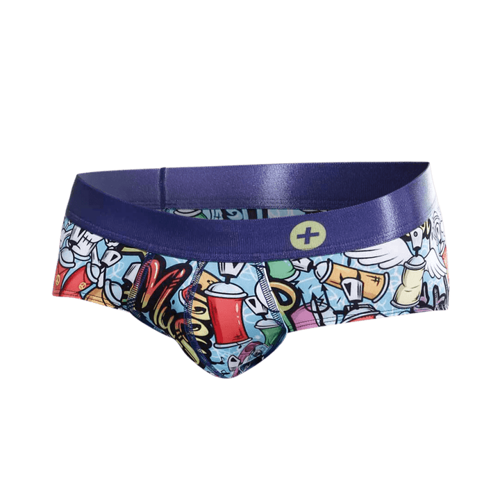 MaleBasics Hipster Brief Comics – Low-Rise Mid-Thigh Men’s Designer Underwear