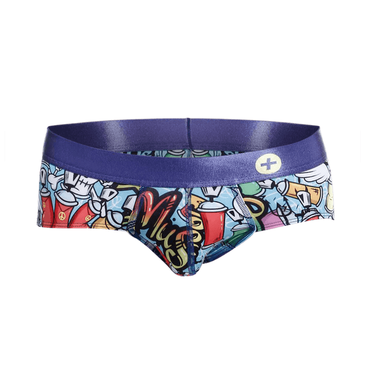 MaleBasics Hipster Brief Comics – Low-Rise Mid-Thigh Men’s Designer Underwear