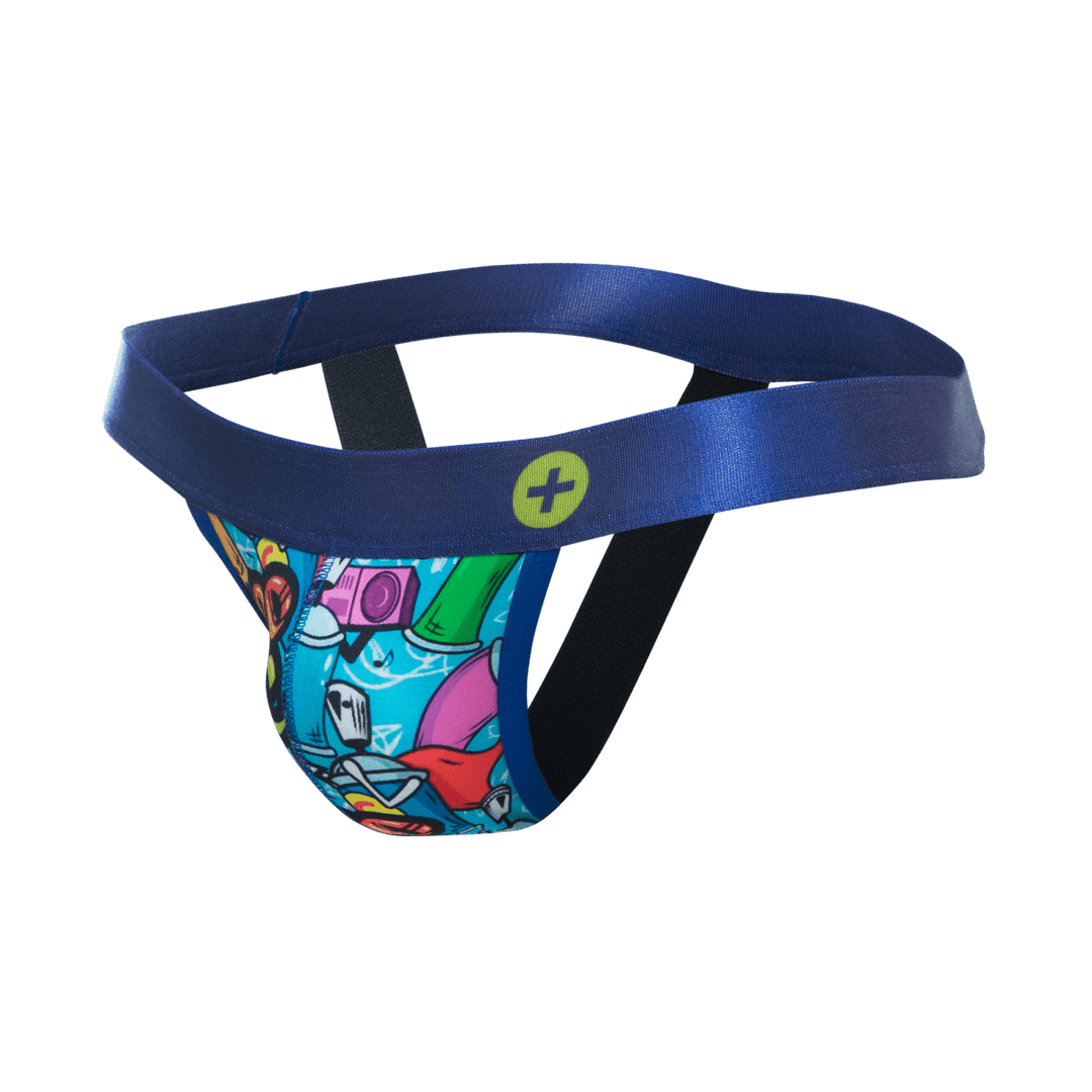 MaleBasics Hipster Jockstrap Comics – Low-Cut Microfiber Men's Athletic Supporter