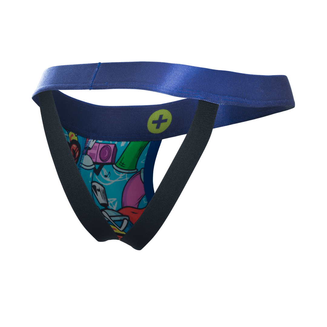 MaleBasics Hipster Jockstrap Comics – Low-Cut Microfiber Men's Athletic Supporter