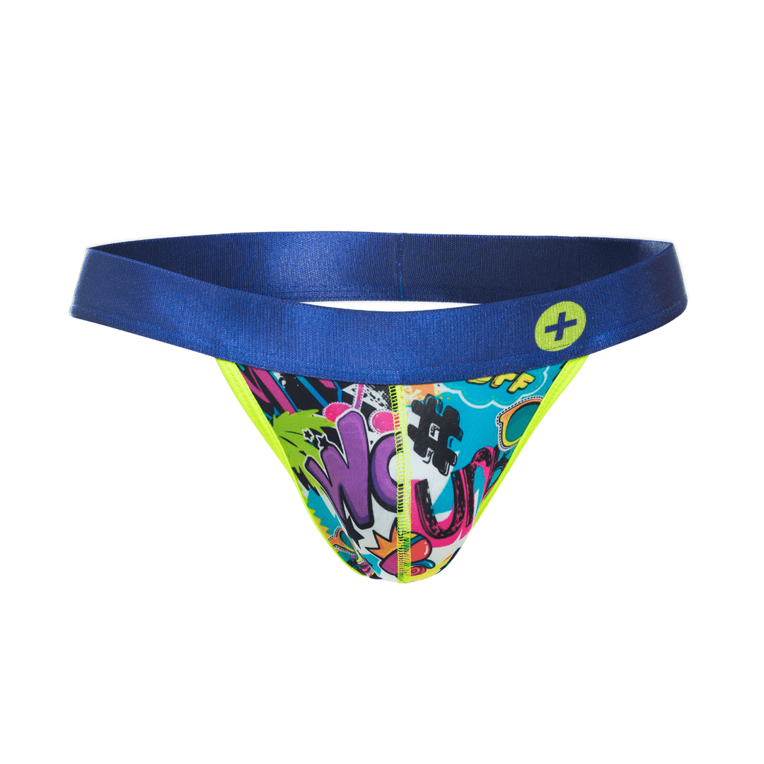 MaleBasics Hipster Jockstrap Comics – Low-Cut Microfiber Men's Athletic Supporter