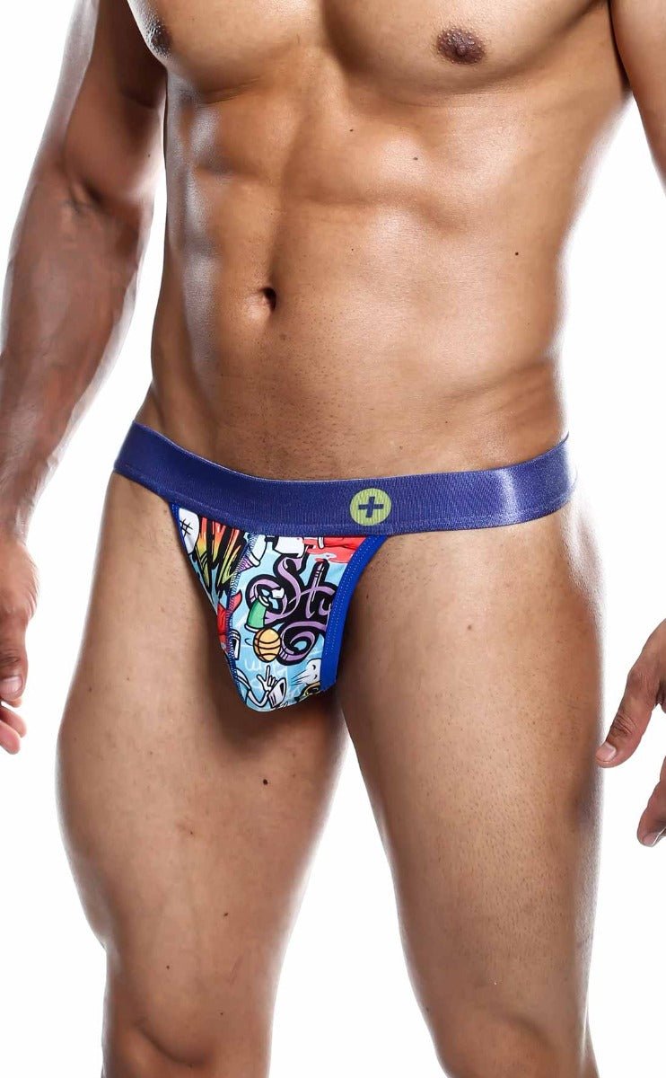MaleBasics Hipster Thong for Men – Low Rise Seamless Pouch Underwear with Fun Comic Prints