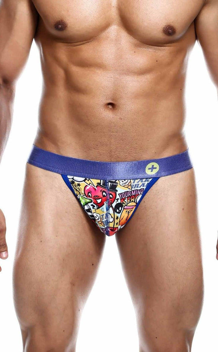 MaleBasics Hipster Thong for Men – Low Rise Seamless Pouch Underwear with Fun Comic Prints