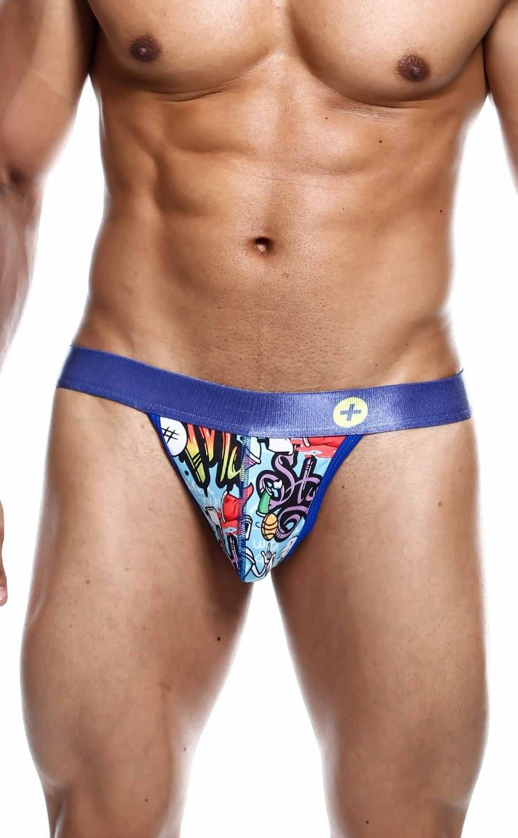 MaleBasics Hipster Thong for Men – Low Rise Seamless Pouch Underwear with Fun Comic Prints